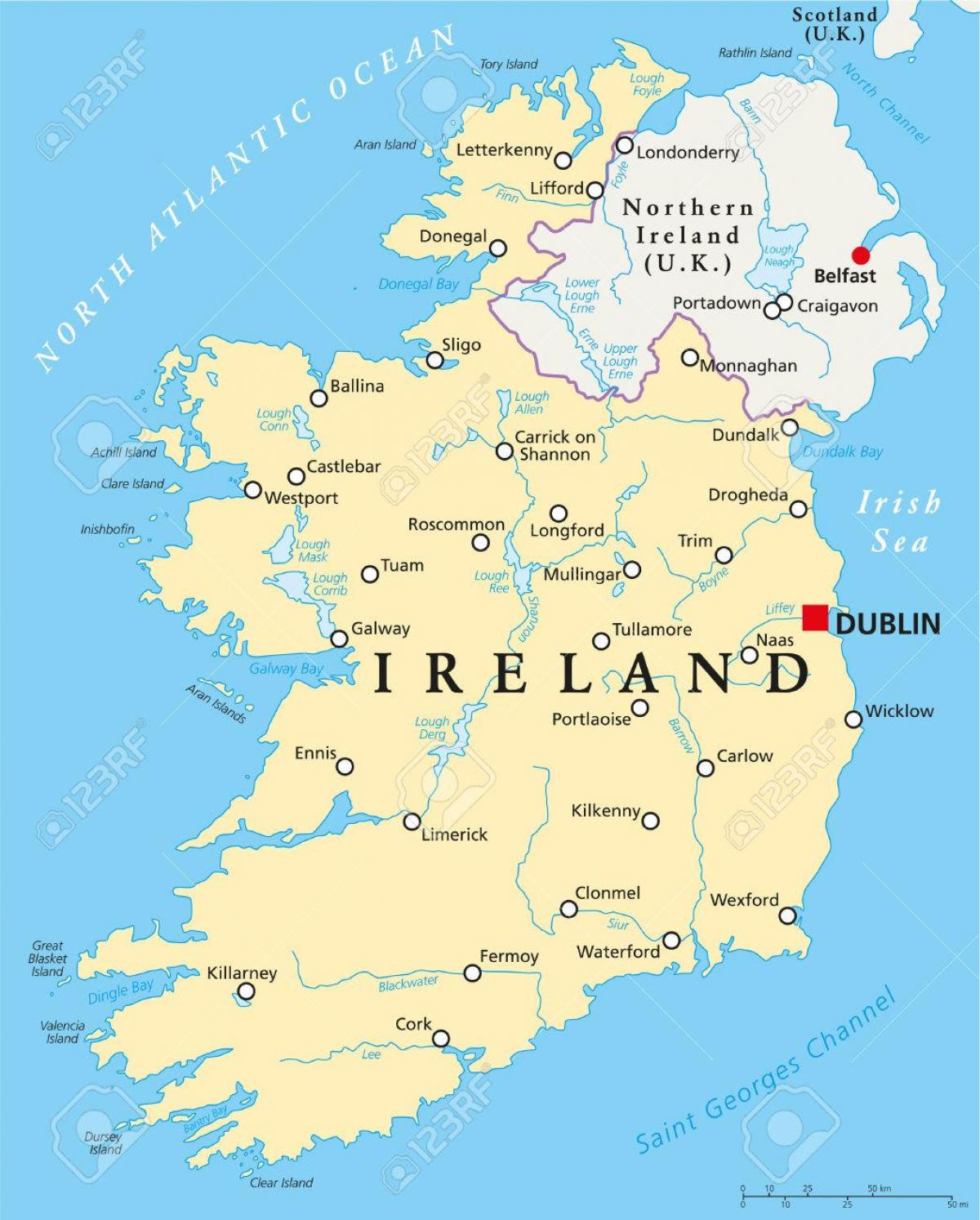 डबलिन नक्शा आयरलैंड