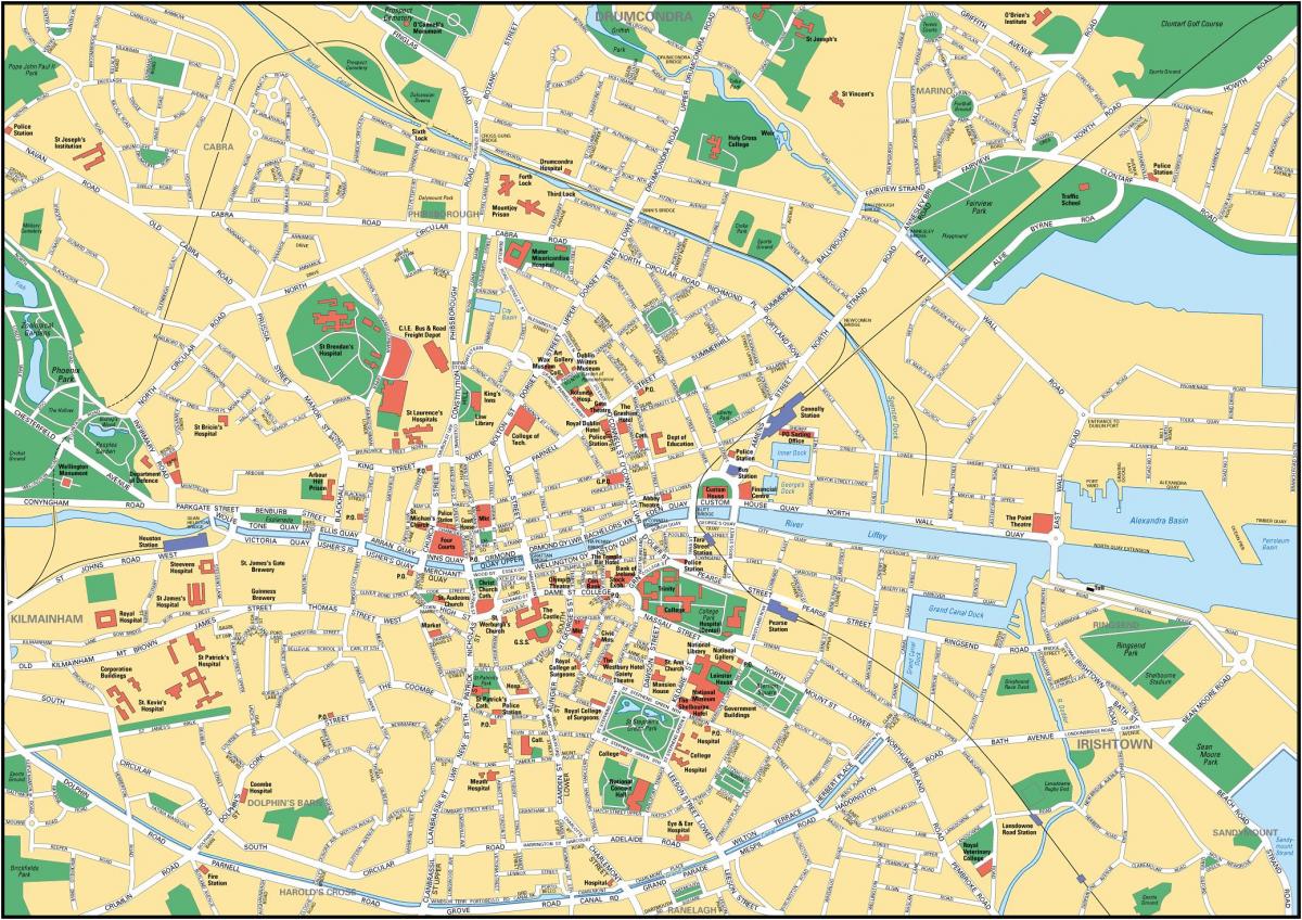 डबलिन शहर के नक्शे