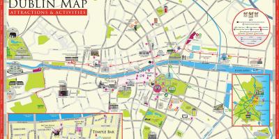 डबलिन शहर के केंद्र के नक्शे